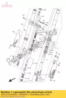 1SS231020000, Yamaha, front fork assy (l.h) yamaha  yz 250 2015 2016 2017 2018 2019 2020 2021, New