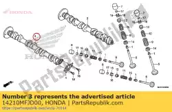 Here you can order the camshaft comp., ex. From Honda, with part number 14210MFJD00: