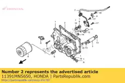 pakking, transmissie cove van Honda, met onderdeel nummer 11391MN5650, bestel je hier online: