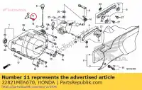 22821MEA670, Honda, receptor, cabo de embreagem honda vtx  s vt cx cxa fury vtx1300s vt1300cx vt1300cxa 1300 , Novo