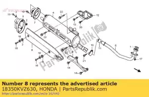 Honda 18350KVZ630 couvercle, capuchon de queue - La partie au fond