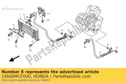slangcomp., l. Olie van Honda, met onderdeel nummer 15660MCF000, bestel je hier online: