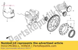 Aqui você pode pedir o nenhuma descrição disponível no momento em Honda , com o número da peça 91021MCB611: