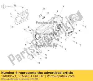 Piaggio Group 1A008521 parafuso de cabeça covex com torx - Lado inferior