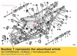 Aquí puede pedir tapa, tubo de soporte principal de Honda , con el número de pieza 50750MB0000: