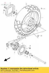 suzuki 6471106G00 eje trasero - Lado inferior