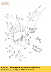 ktm 55103002000 telaio secondario 300 exc-e 07 - Il fondo