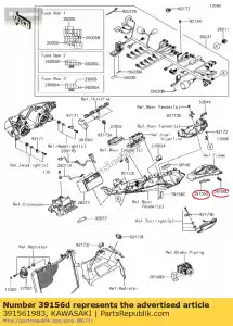 kawasaki 391561983 almohadilla, 30x80x1.5 zx636fff - Lado inferior