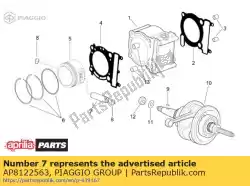 Here you can order the piston pin from Piaggio Group, with part number AP8122563: