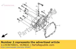 Aqui você pode pedir o junta, cran direito em Honda , com o número da peça 11393KY0601: