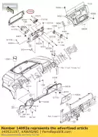 140921197, Kawasaki, 01 couvercle,boîtier électrique kawasaki  820 1000 2017 2018 2019 2020 2021, Nouveau