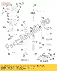 Here you can order the shock absorber top h40 135deg. From KTM, with part number 46180348: