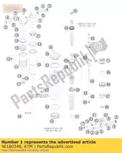 ktm 46180348 shock absorber top h40 135deg. - Bottom side