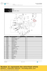 Aprilia 844957, Cilinderkop pakking, OEM: Aprilia 844957