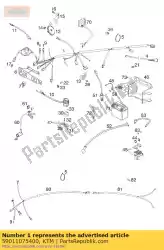 kabelboom. Front exc eu 2001 van KTM, met onderdeel nummer 59011075400, bestel je hier online: