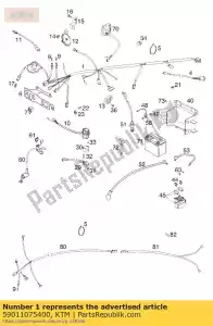 ktm 59011075400 kabelboom. front exc eu 2001 - Onderkant