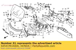 Tutaj możesz zamówić uchwyt, regulator od Honda , z numerem części 64541MCA000: