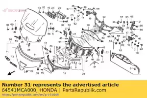 Honda 64541MCA000 soporte, ajustador - Lado inferior