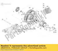 2B004431, Piaggio Group, cubo da roda traseira completo moto-guzzi zgukwa00 zgukwa00, zgukwc00 zgukwb00 zgukwp01 zgukwu00 zgukwua0 zgukzb00 zgukzub0 850 2019 2020 2021 2022, Novo