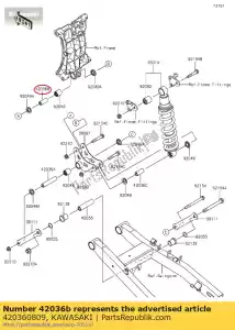 kawasaki 420360809 01 manchon,10,1x17x40,5 - La partie au fond