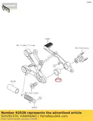 Here you can order the bushing from Kawasaki, with part number 920281576: