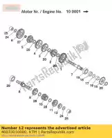 46033010000, KTM, solid gear 2nd gear 16-t ktm sx xc 60 65 1998 1999 2000 2001 2002 2003 2004 2005 2006 2007 2008, New