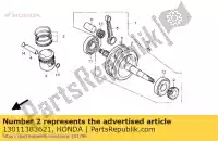13011383621, Honda, set di anelli, pistone (std.) honda cg  cg125 125 , Nuovo