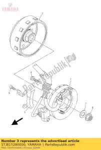 yamaha 5TJ815280000 braçadeira 1 - Lado inferior