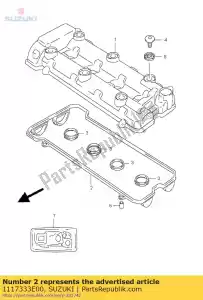 suzuki 1117333E00 gasket,cyl head - Bottom side