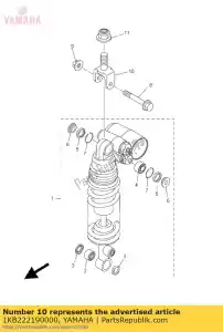 yamaha 1KB222190000 soporte, superior - Lado inferior