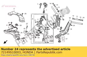Honda 72149S10003 junta tórica - Lado inferior
