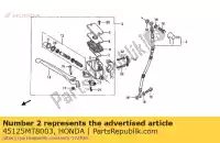 45125MT8003, Honda, tuyau, r. fr. frein (nichirine) honda gl 1500 1988 1989 1990 1991 1992 1993 1994 1995 1996 1997 1998, Nouveau