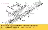 90121MAMA60, Honda, bout, r. achterbrug draaipunt honda gl vt vtx 750 1300 1500 1800 1997 1998 1999 2000 2001 2002 2003 2004 2005 2006 2007 2008 2009 2010 2011 2012 2013, Nieuw