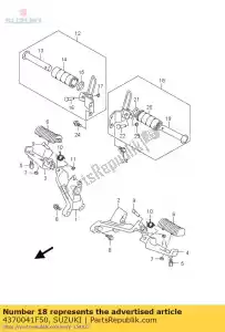 suzuki 4370041F50 repose-pieds assy, ??p - La partie au fond