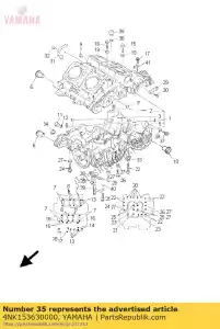 yamaha 4NK153630000 plug, oil - Bottom side