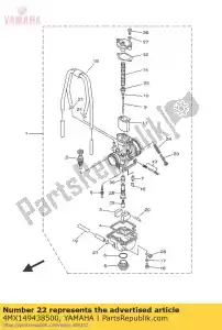 yamaha 4MX149438500 jet, main (#138) - Bottom side