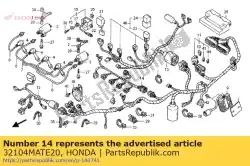 Here you can order the sub harness, injector from Honda, with part number 32104MATE20: