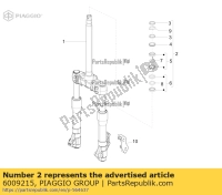 6009215, Aprilia, mancal de direção assy., Novo