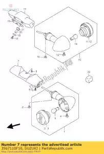 suzuki 3567110F10 stay,front turn - Bottom side