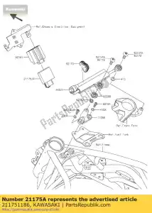 Kawasaki 211751186 unité de commande électronique, - La partie au fond