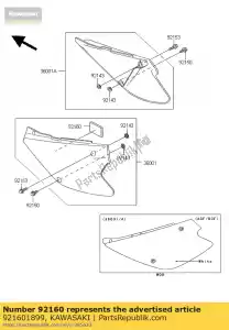 Kawasaki 921601899 apagador - Lado inferior