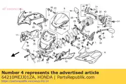 Here you can order the cowl assy., fr. Center *nh463m * (nh463m darkness black metallic) from Honda, with part number 64210MEJJ01ZA: