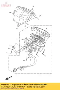 yamaha 977073001400 tornillo, golpeando - Lado inferior