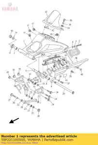 yamaha 59P221100000 bras arrière comp. - La partie au fond