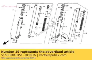 Honda 51500MBTD51 garfo assy., l. fr. (###) - Lado inferior