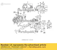 2R000233, Piaggio Group, autobus aprilia derbi etx lbmetx10 lbmetx20 lbmstx10 lbmstx20 150 2014 2016 2017 2018 2019, Nuovo