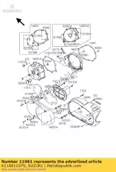 Here you can order the gasket,generato from Suzuki, with part number K110611079: