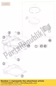 ktm 77030038800 cylinder i t?ok kpl. - Dół