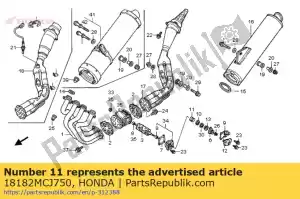 Honda 18182MCJ750 lente, stuwkracht - Onderkant