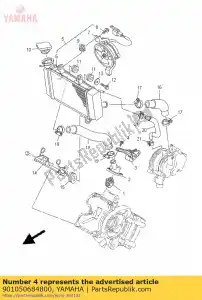 yamaha 901050684800 bolt, flange - Bottom side